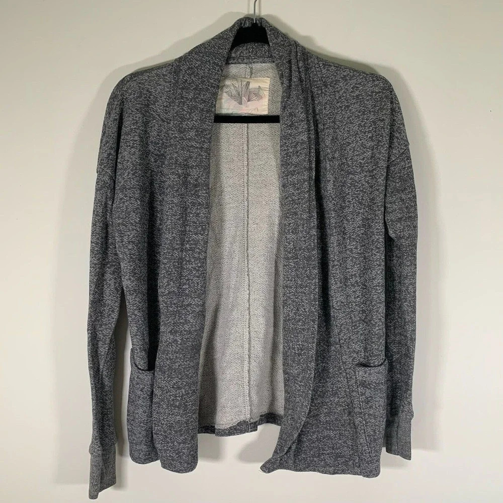 Kimchi Blue Cardigan Women’s XS Grey Open Front Long Sleeve Sweater